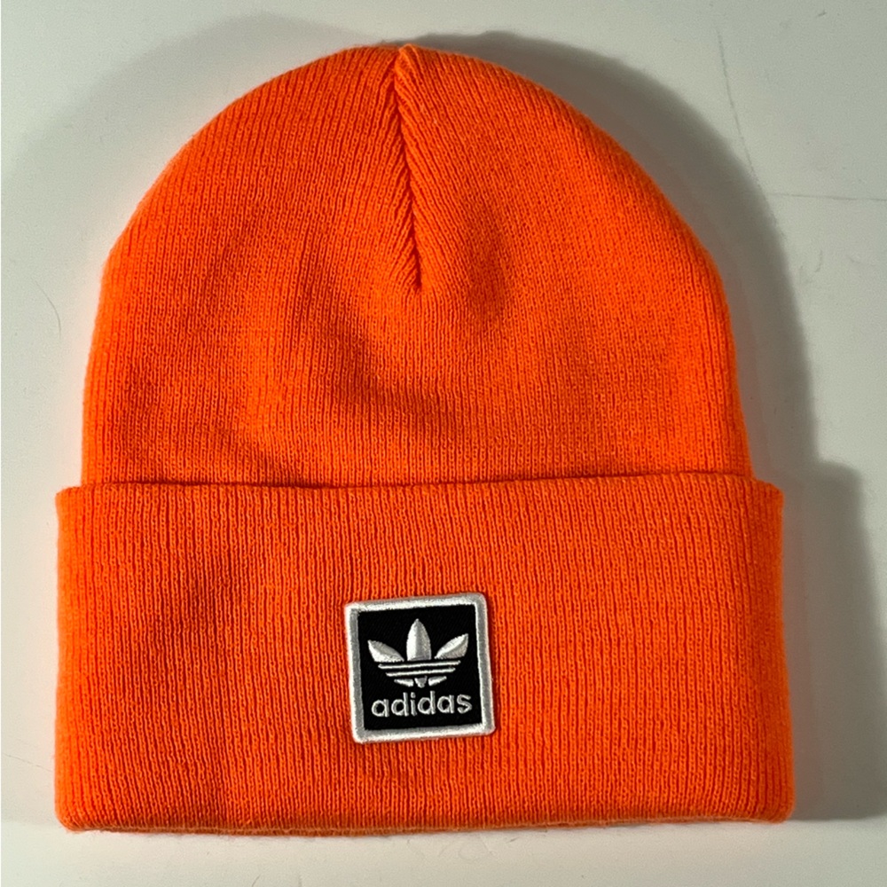 Bright orange, Adidas beanie never worn